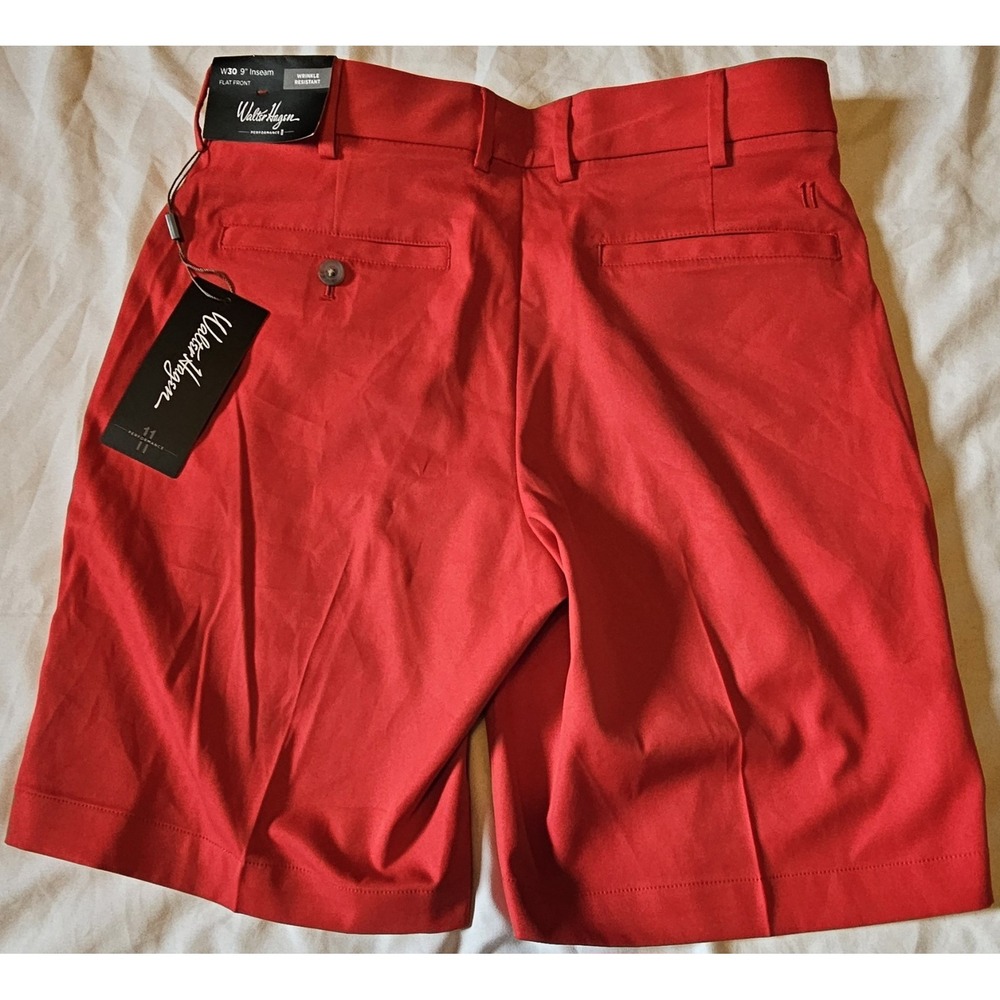NWT Walter Hagen Performance 11 USA Solid Short Positive Red Size 30 - Picture 7 of 10